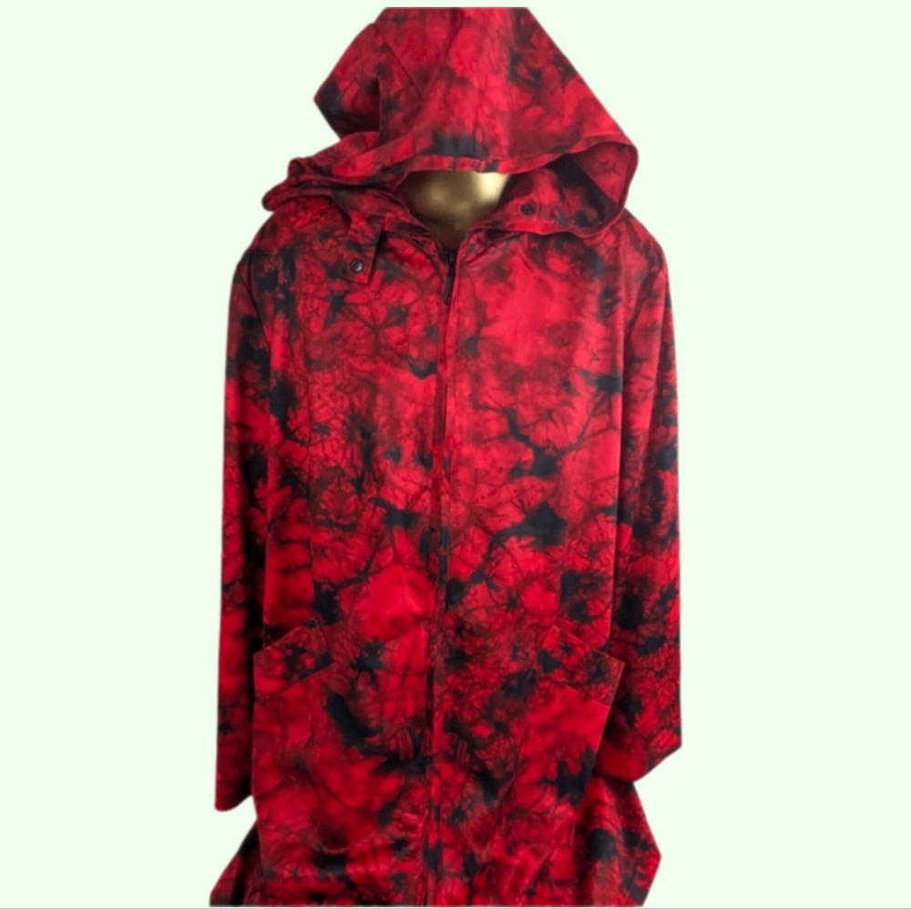 Marylou Ozbolt Storer Vibrant Red  Waterproof Breathable Rain Jacket Large